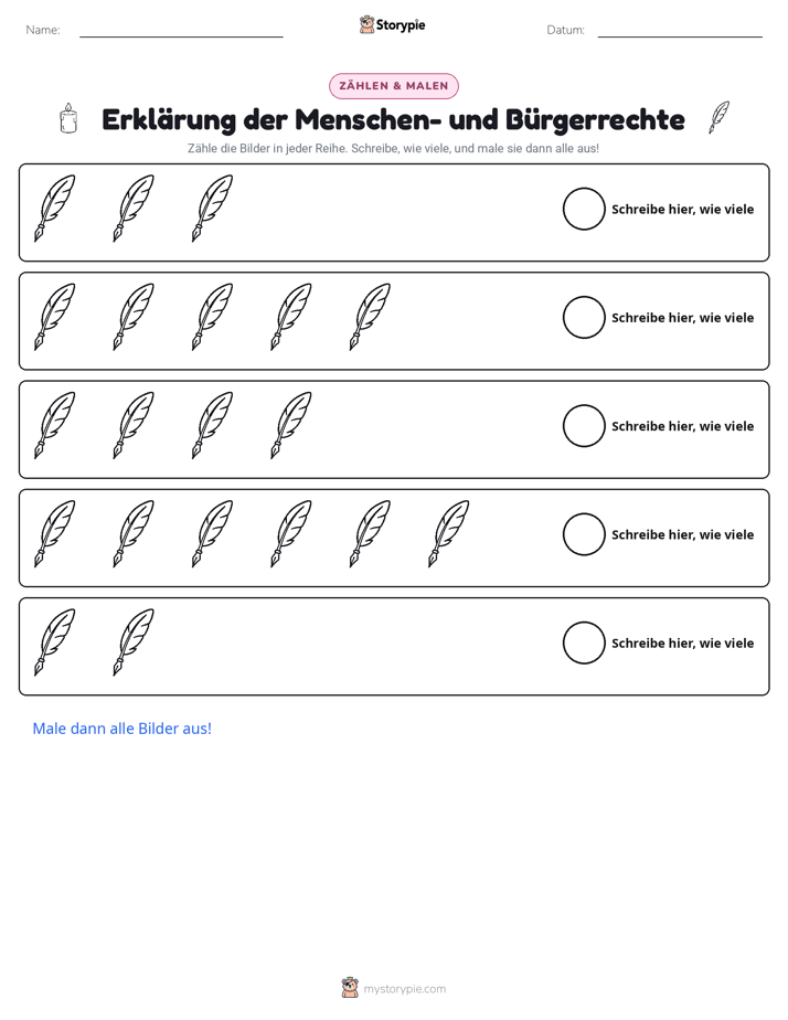 Zählen & Ausmalen