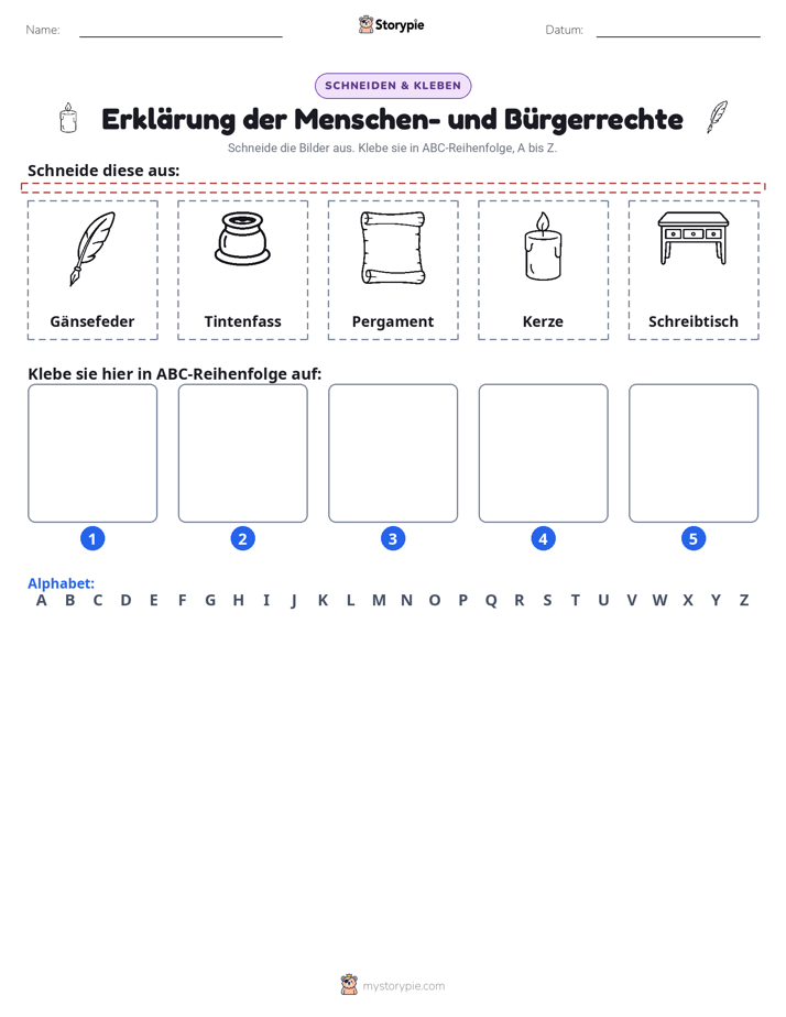 Schneiden & Einfügen Alphabet
