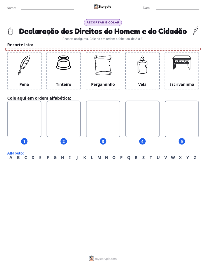 Recortar & Colar Alfabeto