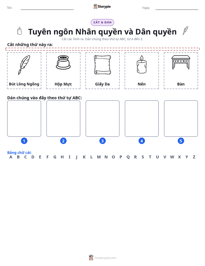 Cắt & Dán Chữ Cái