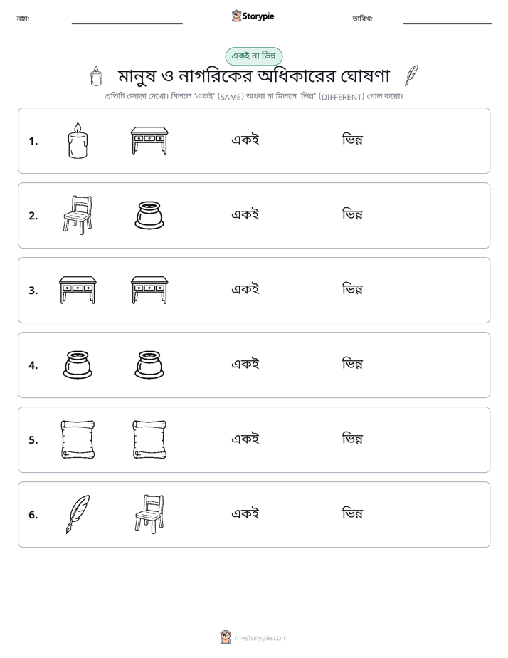 একই বা ভিন্ন