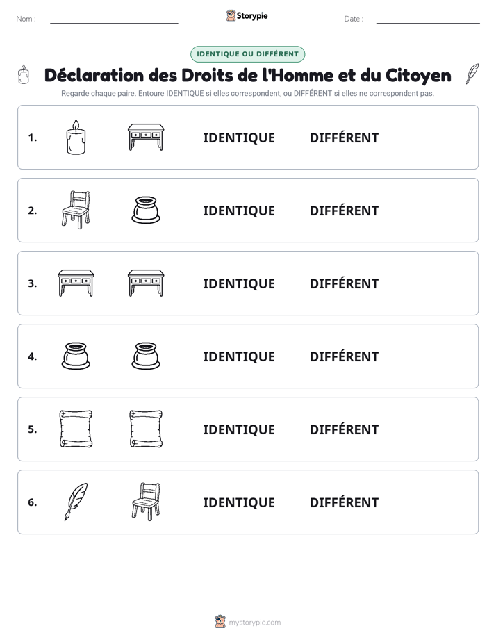 Identique ou Différent
