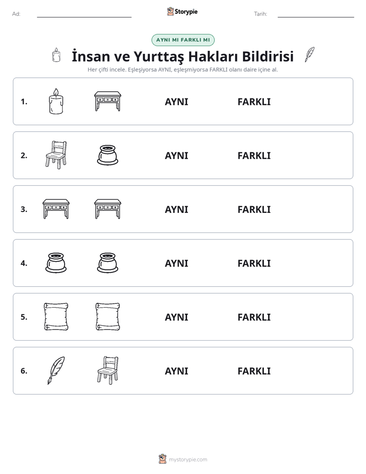Aynı mı Farklı mı