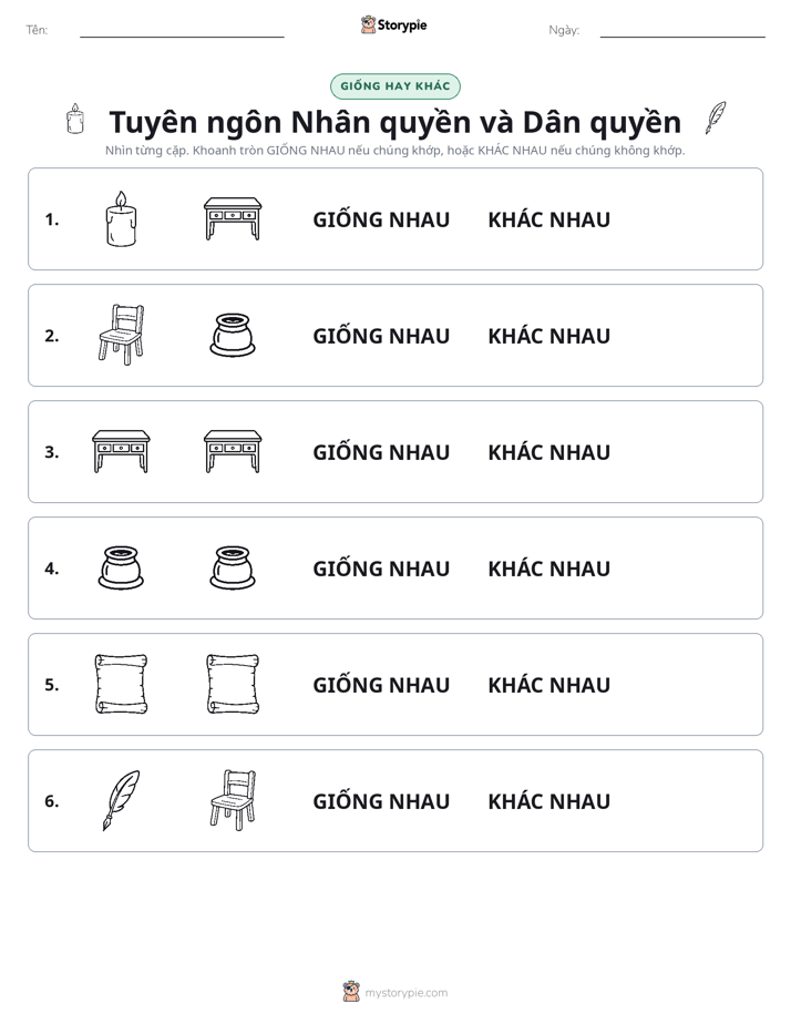 Giống Hay Khác