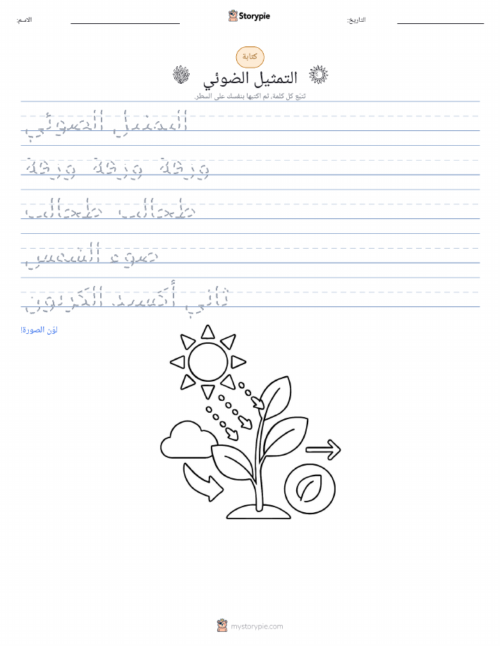 تمرين الكتابة