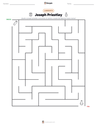 Vista previa de la hoja de trabajo imprimible de Joseph Priestley