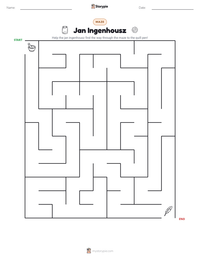 Jan Ingenhousz printable worksheet preview
