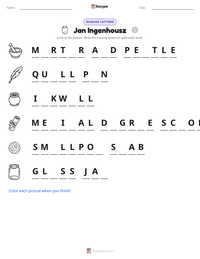 Jan Ingenhousz printable worksheet preview