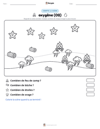 Aperçu de la feuille de travail imprimable oxygène (O2)