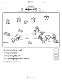 oksijen (O2) yazdırılabilir çalışma sayfası önizlemesi