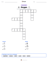 Oxygen printable worksheet preview
