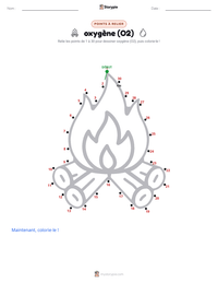 Aperçu de la feuille de travail imprimable oxygène (O2)