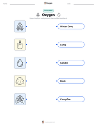 Oxygen printable worksheet for kids