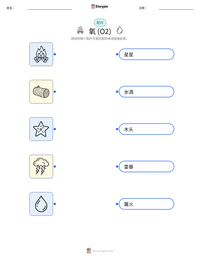 氧气 (O2) 可打印工作表预览