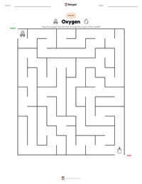 Oxygen printable worksheet preview