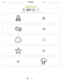 酸素 (O2) の印刷可能ワークシートプレビュー