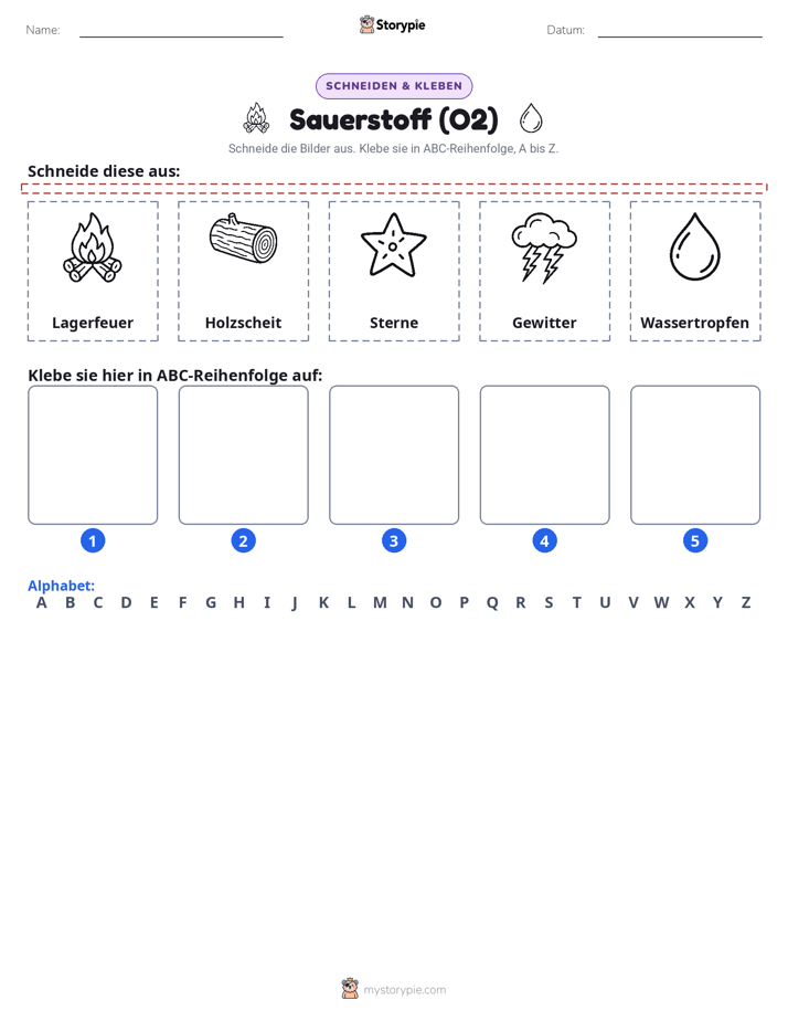 Schneiden & Einfügen Alphabet