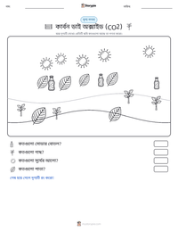 কার্বন ডাই অক্সাইড (CO2) মুদ্রণযোগ্য কাজের পৃষ্ঠার প্রিভিউ