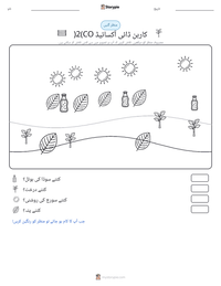 کاربن ڈائی آکسائیڈ (CO2) پرنٹ کرنے کے قابل ورکشیٹ کا پیش نظارہ