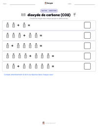 Aperçu de la feuille de travail imprimable dioxyde de carbone (CO2)