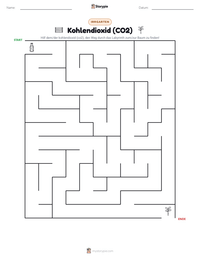 Kohlendioxid (CO2) druckbare Arbeitsblatt Vorschau