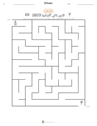 کاربن ڈائی آکسائیڈ (CO2) پرنٹ کرنے کے قابل ورکشیٹ کا پیش نظارہ