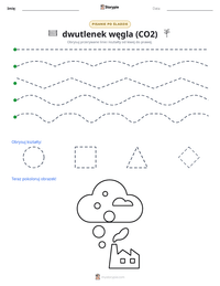 Podgląd drukowalnego arkusza ćwiczeń dwutlenek węgla (CO2)