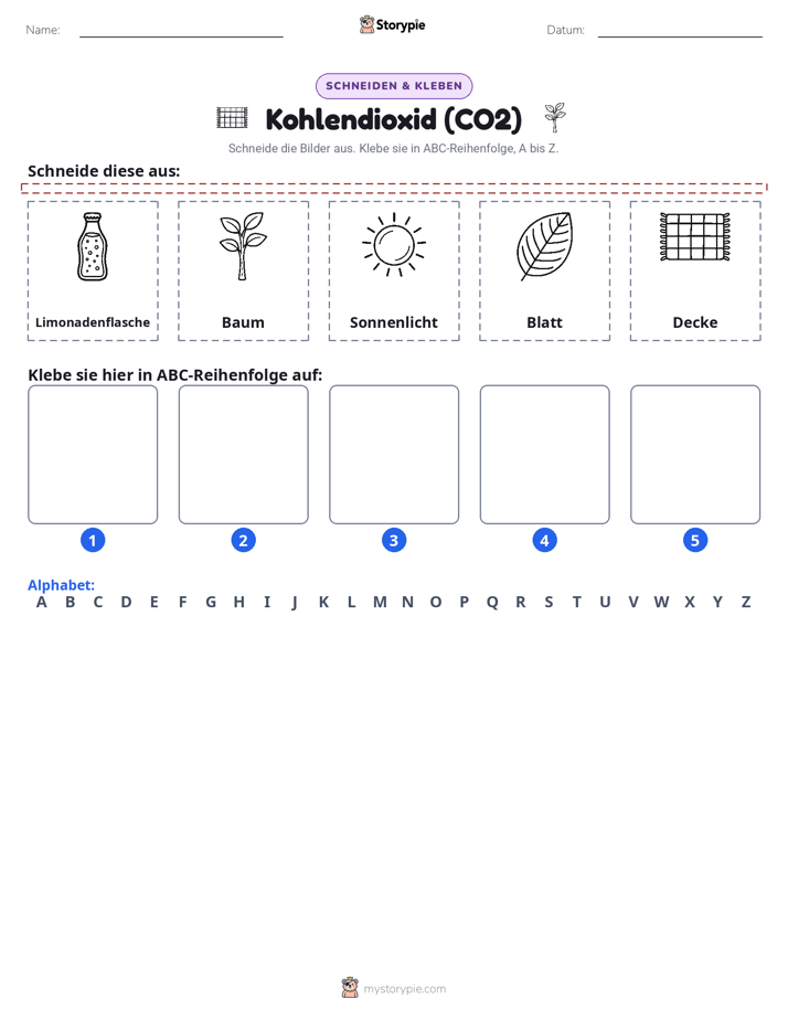 Schneiden & Einfügen Alphabet