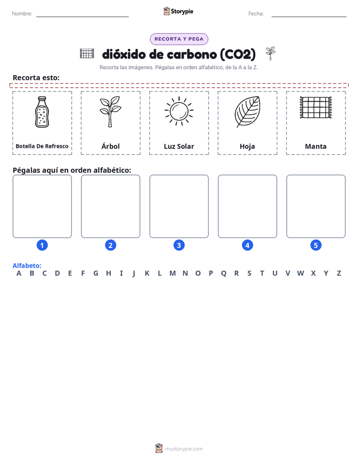 Cortar y Pegar el Alfabeto
