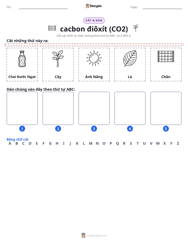 Cắt & Dán Chữ Cái