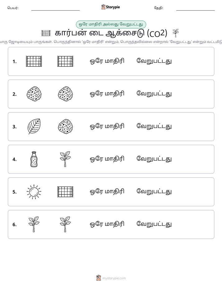 அதே அல்லது மாறுபட்டது
