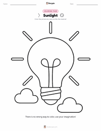 Sunlight coloring page for kids