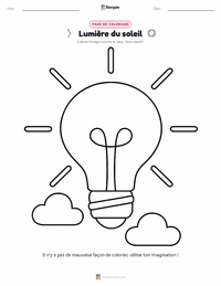 Page de coloriage Lumière pour les enfants