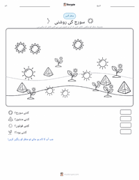 روشنی پرنٹ کرنے کے قابل ورکشیٹ کا پیش نظارہ