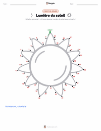 Aperçu de la feuille de travail imprimable Lumière