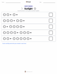 Sunlight printable worksheet preview
