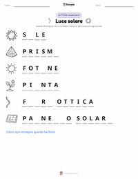 Anteprima della scheda stampabile di Luce
