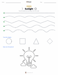 Sunlight printable worksheet preview