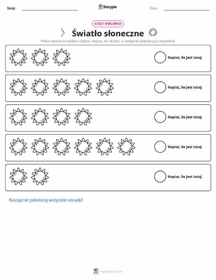 Liczenie i Kolorowanie