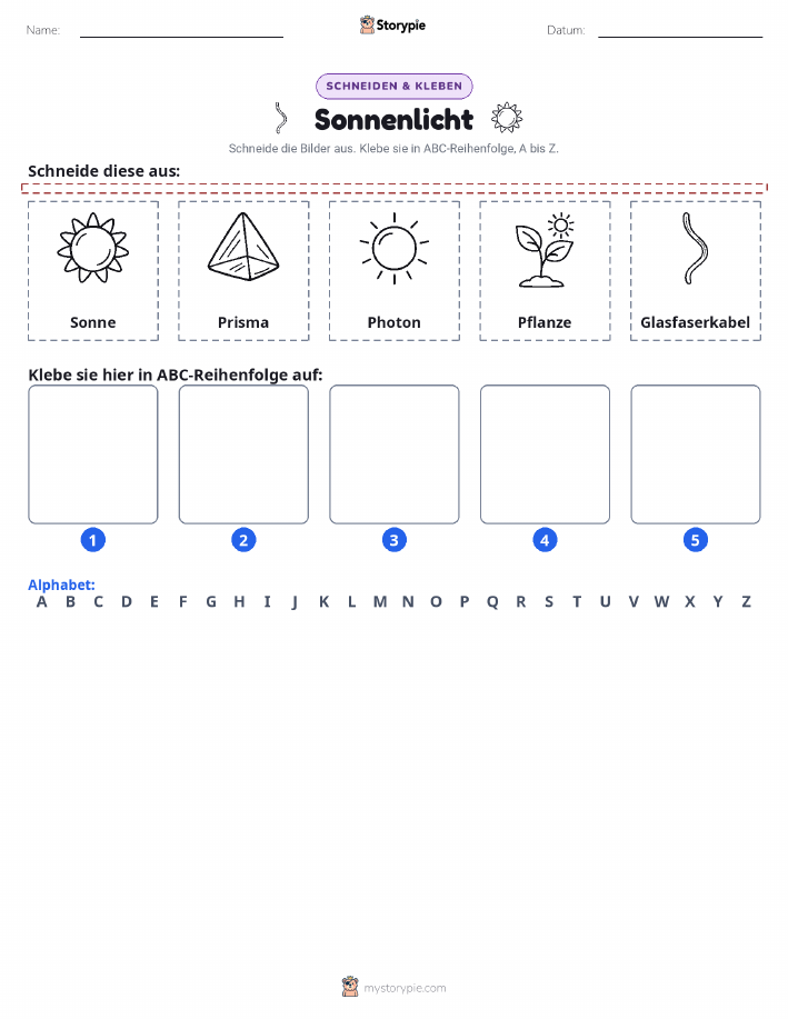 Schneiden & Einfügen Alphabet