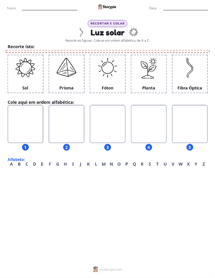 Recortar & Colar Alfabeto