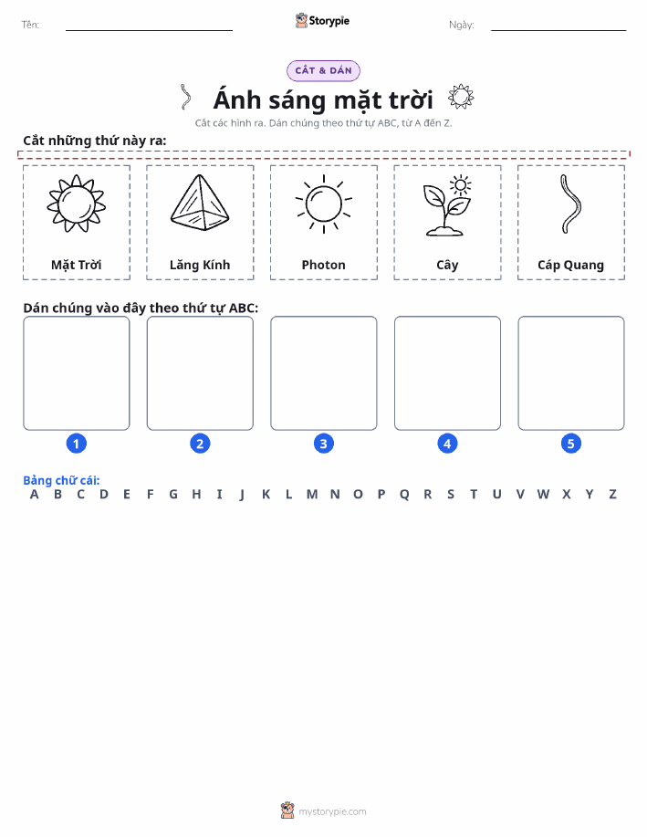 Cắt & Dán Chữ Cái