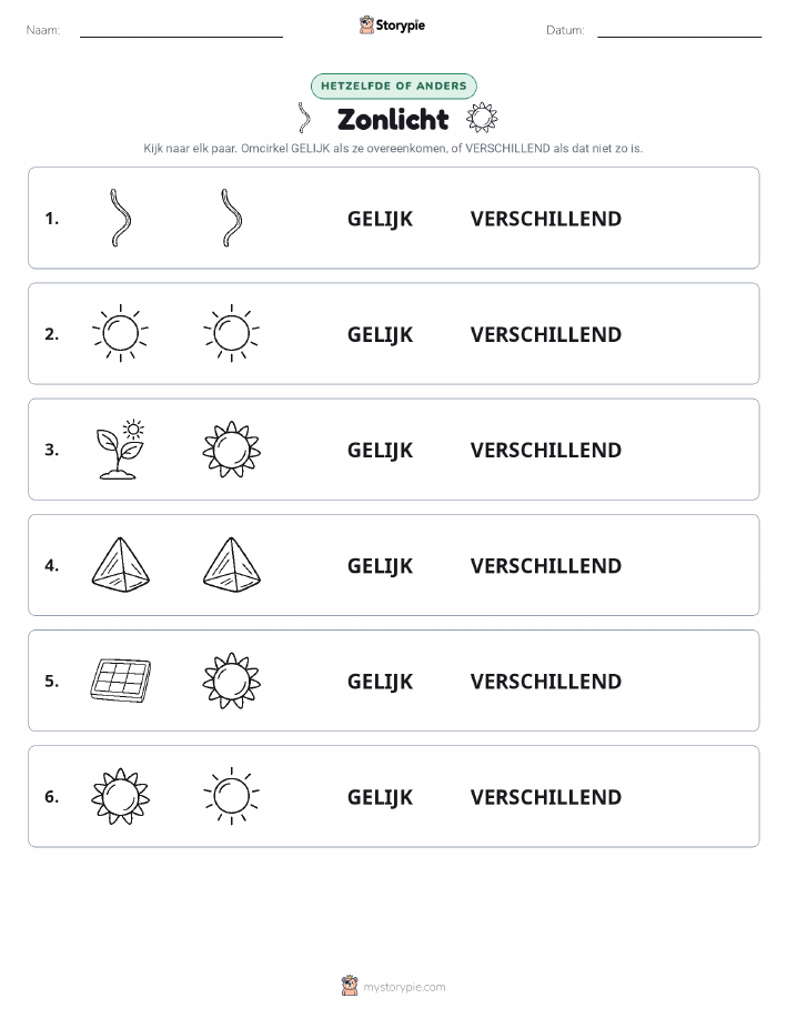 Zelfde of Verschillend