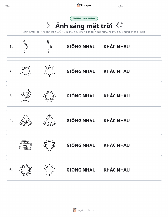 Giống Hay Khác