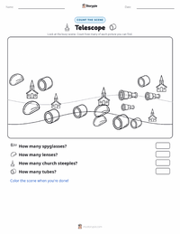 Telescope printable worksheet preview