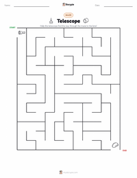 Telescope printable worksheet preview