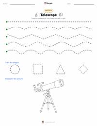 Telescope printable worksheet preview