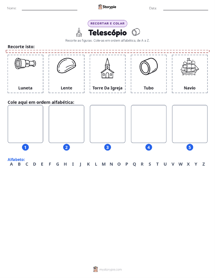 Recortar & Colar Alfabeto