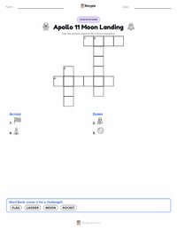 Apollo 11 Moon Landing printable worksheet preview