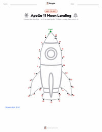 Apollo 11 Moon Landing printable worksheet preview